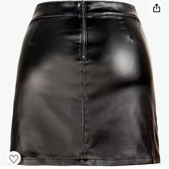 Faux Leather Skirt - Picture 2 of 4
